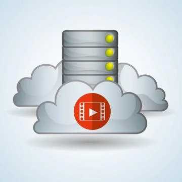 Cloud computing design. Trip icon. Flat illustration Stock Illustration