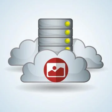 Cloud computing design. Trip icon. Flat illustration 스톡 일러스트