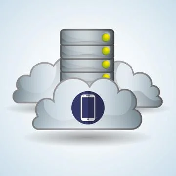 Cloud computing design. Trip icon. Flat illustration Stock Illustration
