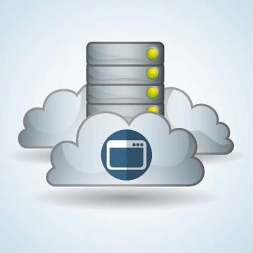 Cloud computing design. Trip icon. Flat illustration Stock Illustration