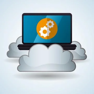 Cloud computing design. Trip icon. Flat illustration Stockillustratie