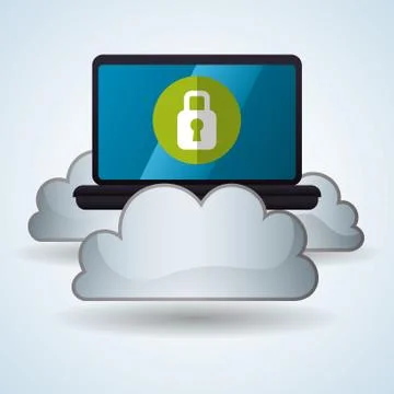 Cloud computing design. Trip icon. Flat illustration Stock Illustration