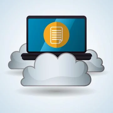 Cloud computing design. Trip icon. Flat illustration Stock Illustration