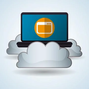 Cloud computing design. Trip icon. Flat illustration 库存插图