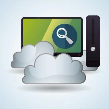 Cloud computing design. Trip icon. Flat illustration Stock Illustration