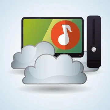 Cloud computing design. Trip icon. Flat illustration 库存插图