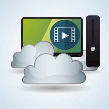 Cloud computing design. Trip icon. Flat illustration Illustrazione stock