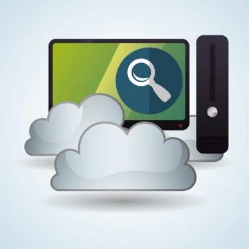 Cloud computing design. Trip icon. Flat illustration Stock Illustration