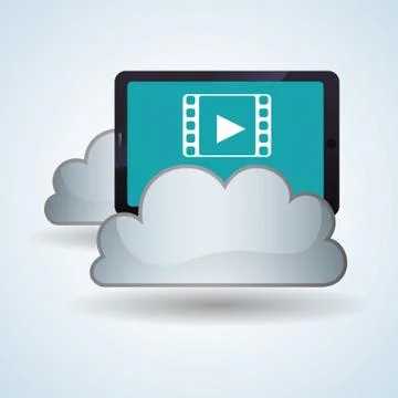 Cloud computing design. Trip icon. Flat illustration Stock Illustration