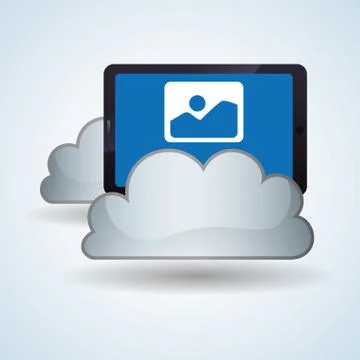 Cloud computing design. Trip icon. Flat illustration Stockillustratie