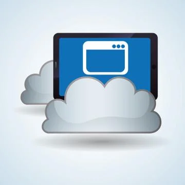 Cloud computing design. Trip icon. Flat illustration Stock Illustration