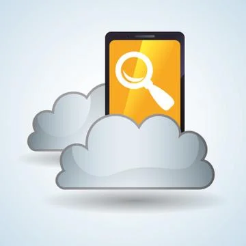 Cloud computing design. Trip icon. Flat illustration Stockillustratie
