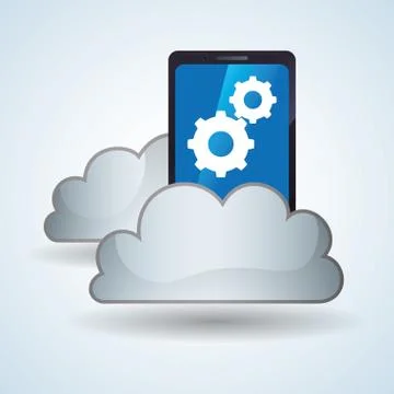Cloud computing design. Trip icon. Flat illustration Stock Illustration