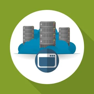 Cloud computing design. Trip icon. Flat illustration , vector Stock Illustration