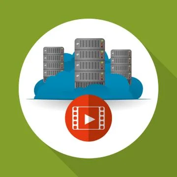 Cloud computing design. Trip icon. Flat illustration , vector Stock Illustration