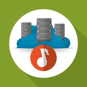 Cloud computing design. Trip icon. Flat illustration , vector Stockillustratie