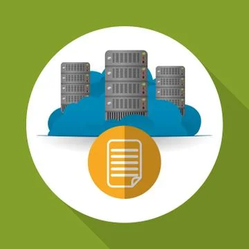 Cloud computing design. Trip icon. Flat illustration , vector Illustrazione stock