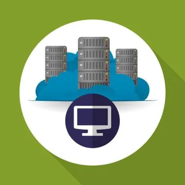 Cloud computing design. Trip icon. Flat illustration , vector Illustrazione stock