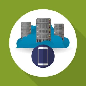 Cloud computing design. Trip icon. Flat illustration , vector Illustrazione stock