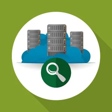 Cloud computing design. Trip icon. Flat illustration , vector Stock Illustration