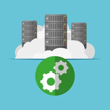 Cloud computing design. Trip icon. Flat illustration , vector Illustrazione stock