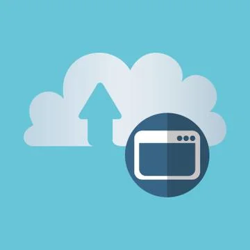 Cloud computing design. Trip icon. Flat illustration , vector Stock Illustration