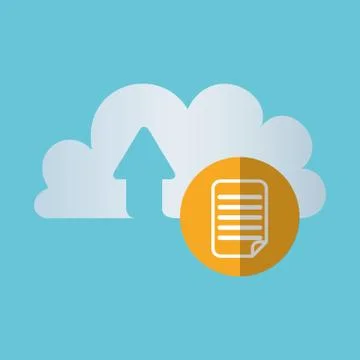 Cloud computing design. Trip icon. Flat illustration , vector Stock Illustration
