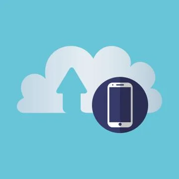 Cloud computing design. Trip icon. Flat illustration , vector Stockillustratie