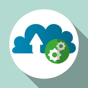 Cloud computing design. Trip icon. Flat illustration , vector Stock Illustration