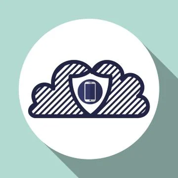 Cloud computing design. Trip icon. Flat illustration , vector Stock Illustration