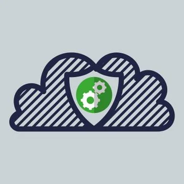 Cloud computing design. Trip icon. Flat illustration , vector Illustrazione stock