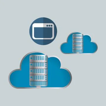 Cloud computing design. Trip icon. Flat illustration , vector 스톡 일러스트