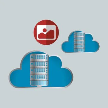 Cloud computing design. Trip icon. Flat illustration , vector Stock Illustration