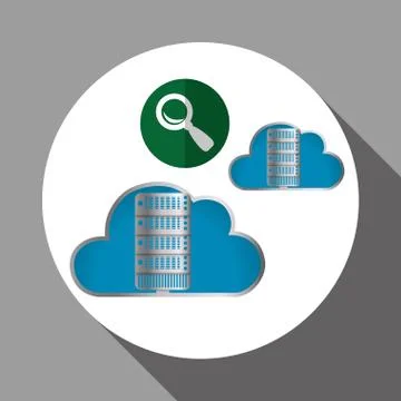 Cloud computing design. Trip icon. Flat illustration , vector Stock Illustration