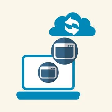 Cloud computing design. Trip icon. Flat illustration , vector Illustrazione stock