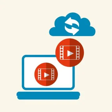 Cloud computing design. Trip icon. Flat illustration , vector 스톡 일러스트