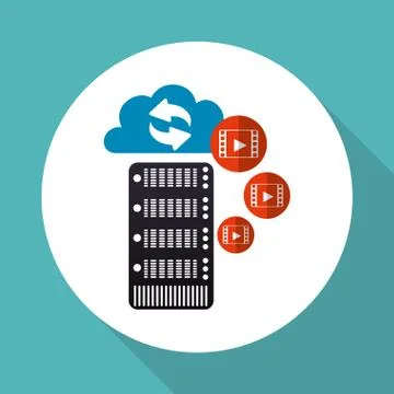 Cloud computing design. Trip icon. Flat illustration , vector Stock Illustration