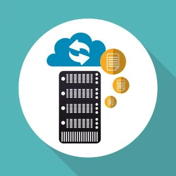 Cloud computing design. Trip icon. Flat illustration , vector 스톡 일러스트