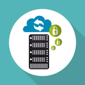 Cloud computing design. Trip icon. Flat illustration , vector Stock Illustration