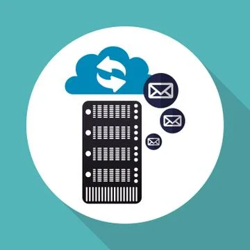 Cloud computing design. Trip icon. Flat illustration , vector Illustrazione stock