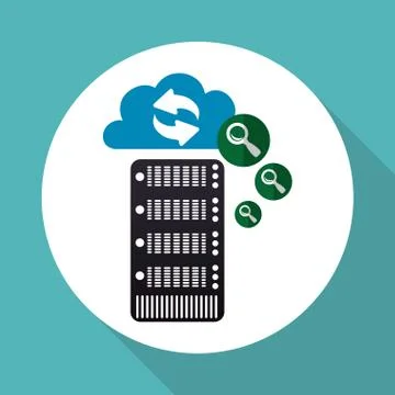 Cloud computing design. Trip icon. Flat illustration , vector 스톡 일러스트