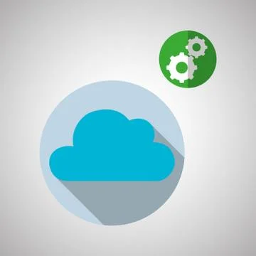 Cloud computing design. Trip icon. Flat illustration Stock Illustration