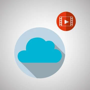 Cloud computing design. Trip icon. Flat illustration Stock Illustration
