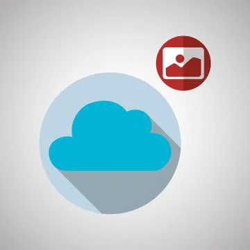 Cloud computing design. Trip icon. Flat illustration Stock Illustration