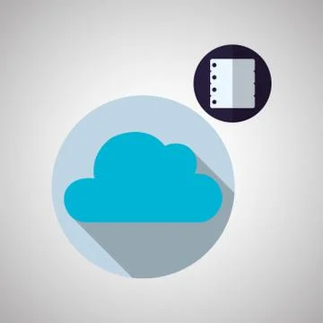 Cloud computing design. Trip icon. Flat illustration Stock Illustration