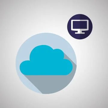 Cloud computing design. Trip icon. Flat illustration Stock Illustration