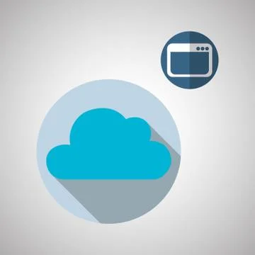 Cloud computing design. Trip icon. Flat illustration Stock Illustration