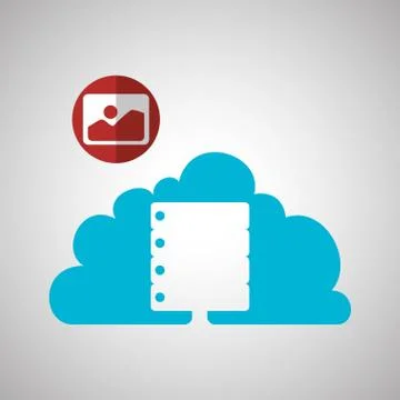 Cloud computing design. Trip icon. Flat illustration Stock Illustration