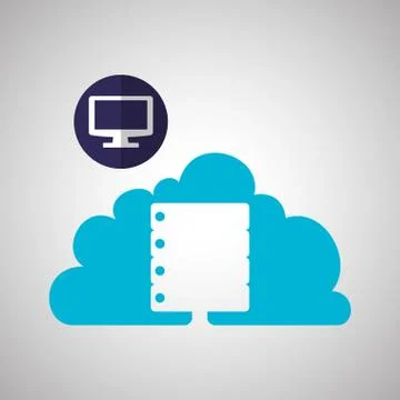 Cloud computing design. Trip icon. Flat illustration Stock Illustration
