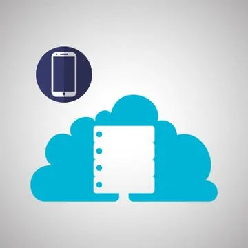 Cloud computing design. Trip icon. Flat illustration Stockillustratie